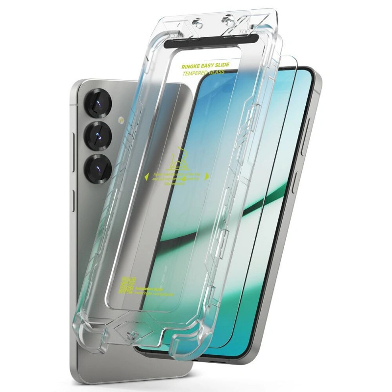 Ringke Easy Slide Vidro Temperado para Samsung Galaxy S24 / S25, Transparente (2 un.)