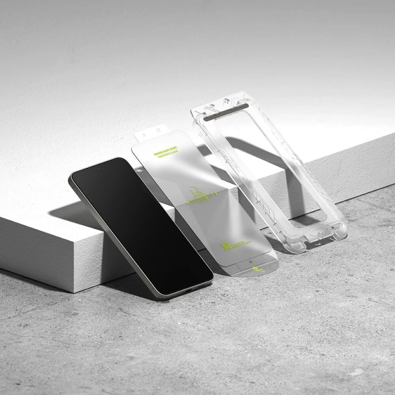 Ringke Easy Slide Vidro Temperado para Samsung Galaxy S24 / S25, Transparente (2 un.)