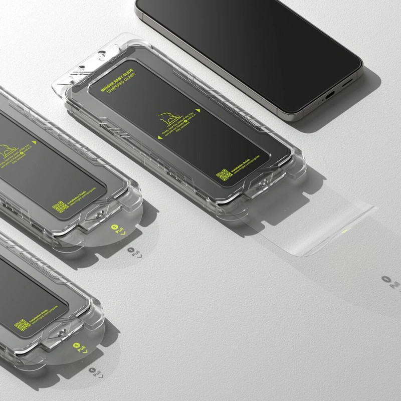 Ringke Easy Slide Vidro Temperado para Samsung Galaxy S24 / S25, Transparente (2 un.)