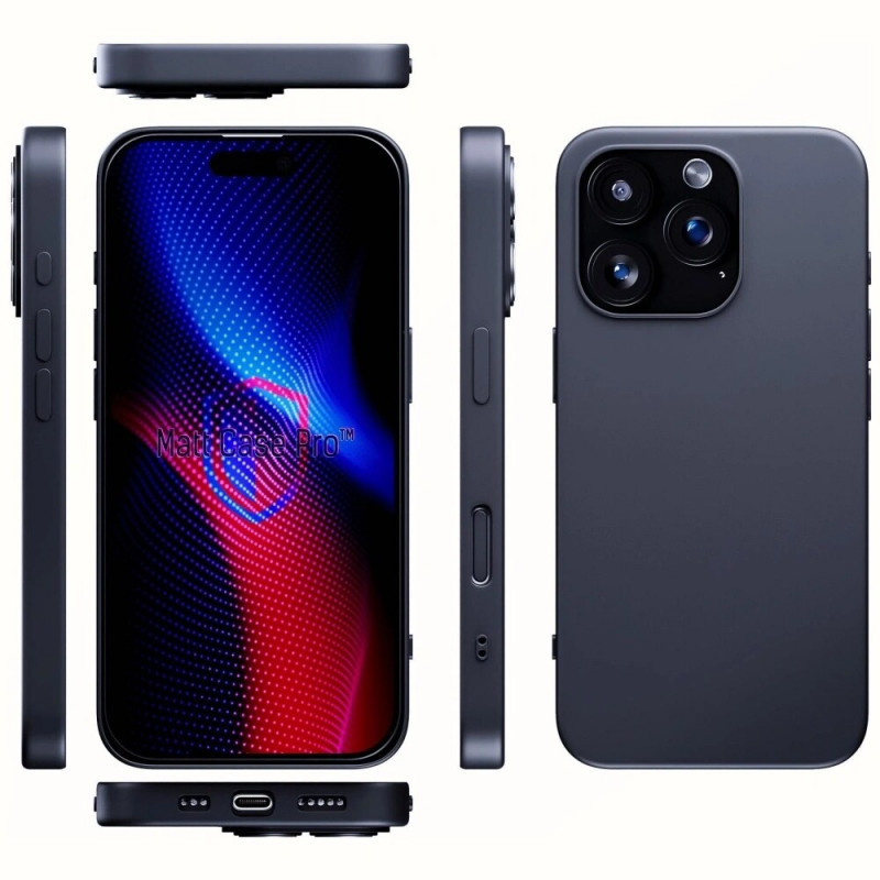 3MK Matt Case Pro para Apple iPhone 16 Pro Max, Preto