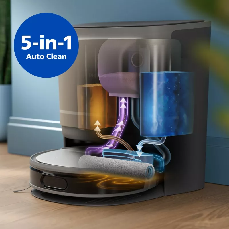 Aspirador robô Philips HomeRun 9000 Series XU9100/10 Aqua, preto
