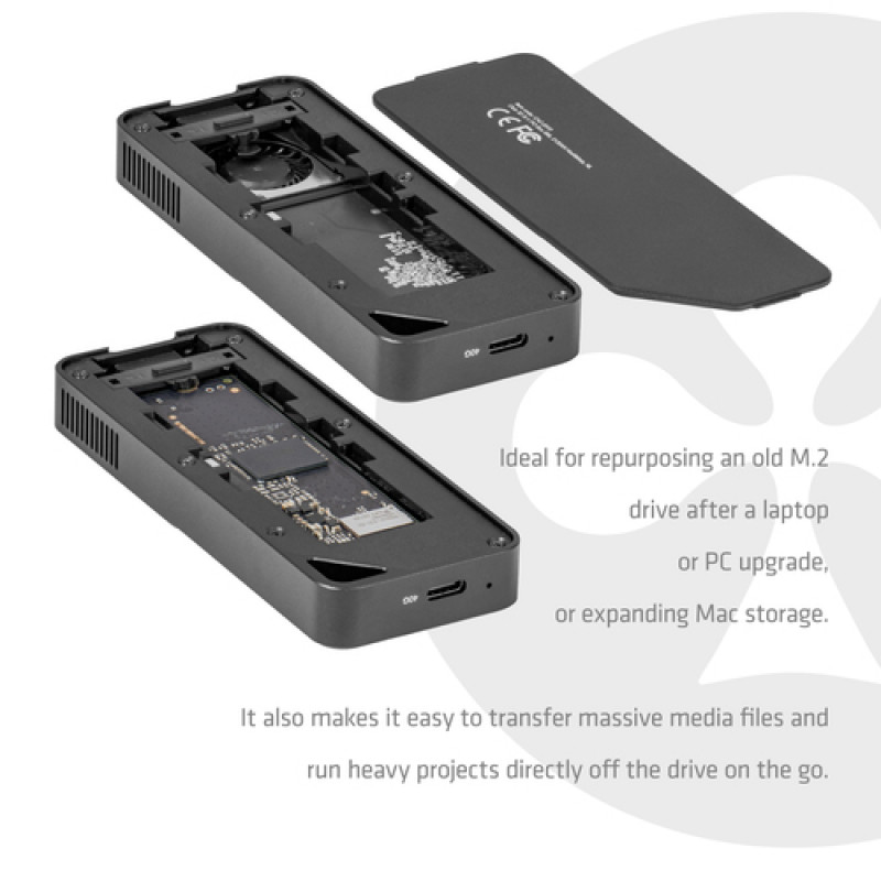 Caixa externa SSD M.2 NVMe Club3D CAC-2510 com ventoinha, USB4