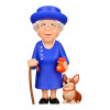 Minix Queen Elizabeth - Figura colecionável Queen Elizabeth II com Corgi