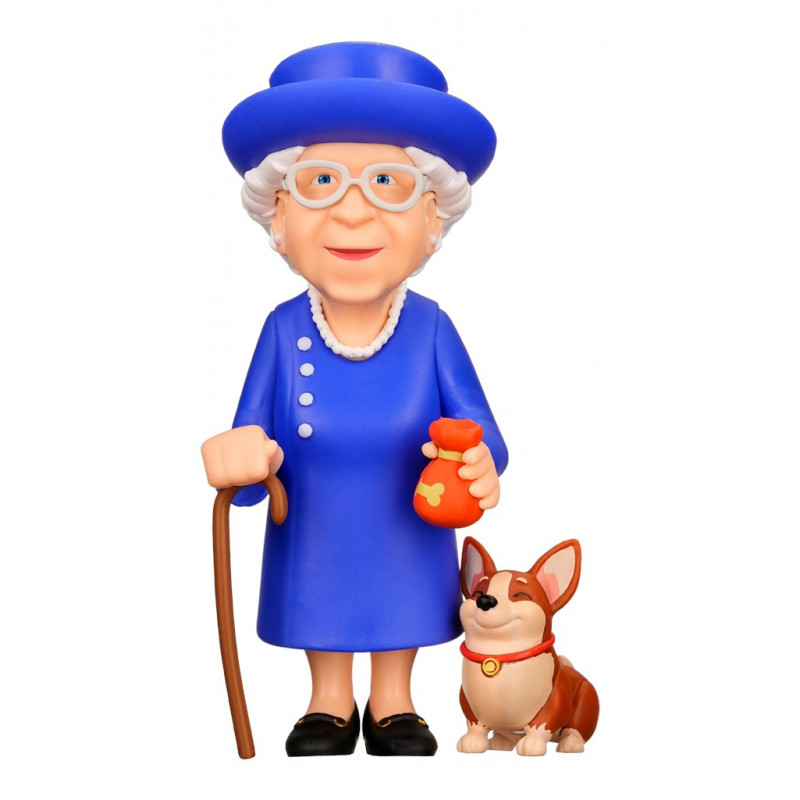Minix Queen Elizabeth - Figura colecionável Queen Elizabeth II com Corgi