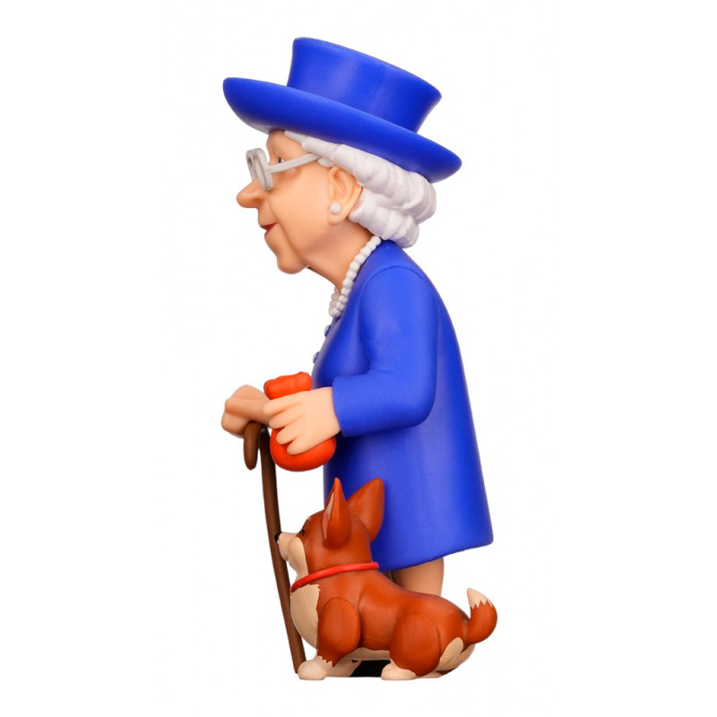 Minix Queen Elizabeth - Figura colecionável Queen Elizabeth II com Corgi