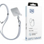 Cordão para telemóvel 3MK EasyClip, Cinzento / Prateado