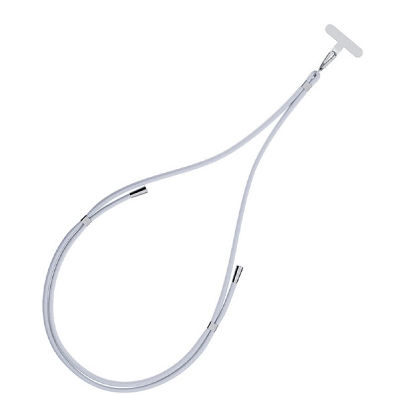 Cordão para telemóvel 3MK EasyClip, Cinzento / Prateado