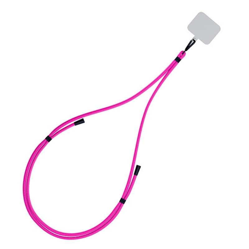 Cordão para telemóvel 3MK EasyClip, rosa / preto