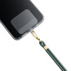 Cordão para telemóvel 3MK EasyClip, verde-escuro / dourado