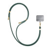 Cordão para telemóvel 3MK EasyClip, verde-escuro / dourado