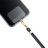 Cordão para telemóvel 3MK EasyClip, Preto / Dourado