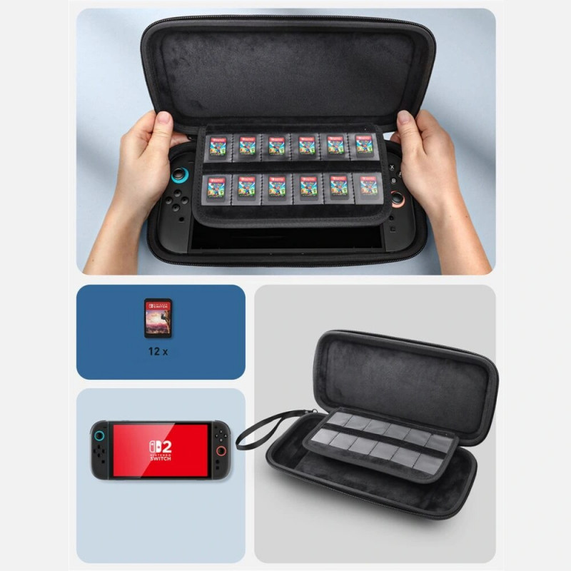 Mala de transporte Mini Supcase para Nintendo Switch 2, preta
