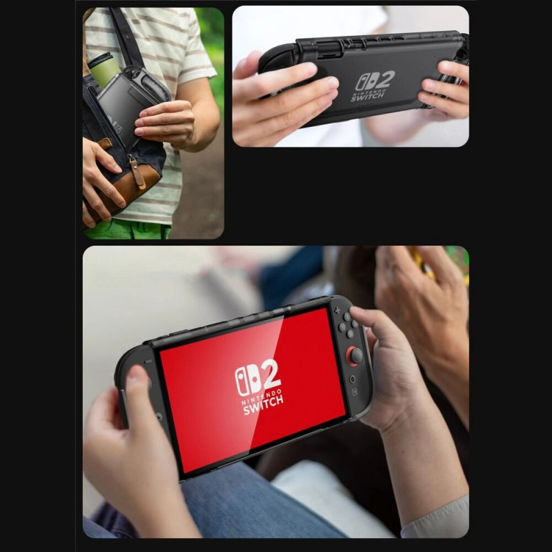 Capa Crystal Supcase para Nintendo Switch 2, Frost Black