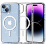 Capa Tech-Protect FlexAir Hybrid MagSafe para Apple iPhone 15, transparente com glitter