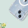 Capa Tech-Protect FlexAir Hybrid MagSafe para Apple iPhone 15, transparente com glitter