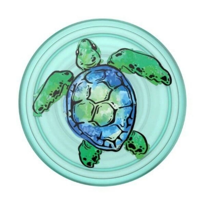 Suporte e pega para telemóvel PopSockets PopGrip PlantCore Tortuga