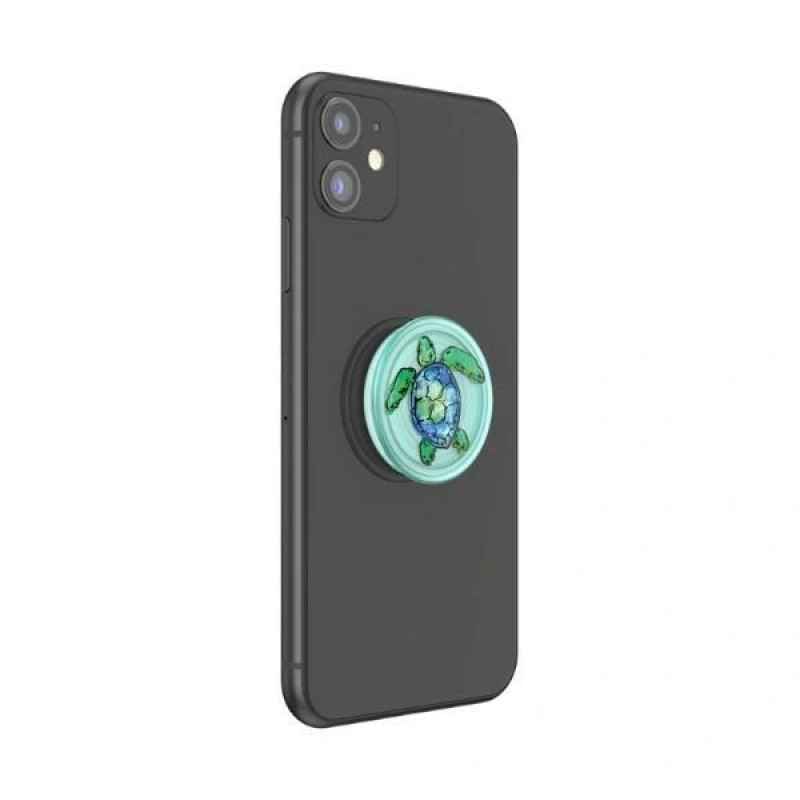 Suporte e pega para telemóvel PopSockets PopGrip PlantCore Tortuga