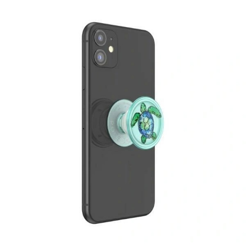 Suporte e pega para telemóvel PopSockets PopGrip PlantCore Tortuga
