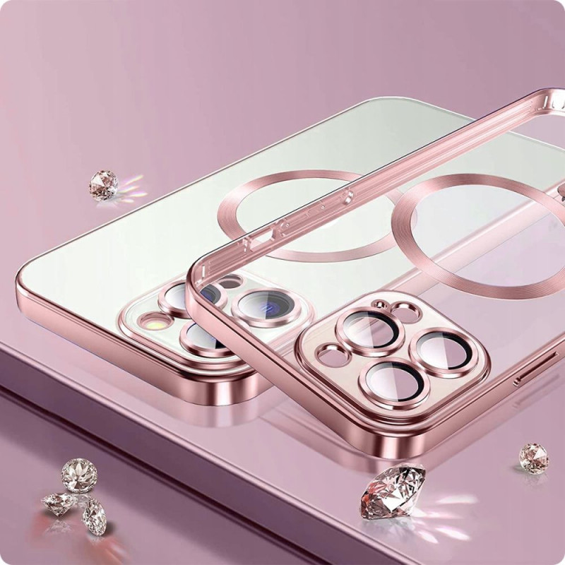 Capa MagSafe Tech-Protect MagShine para Apple iPhone 13, Rose Gold