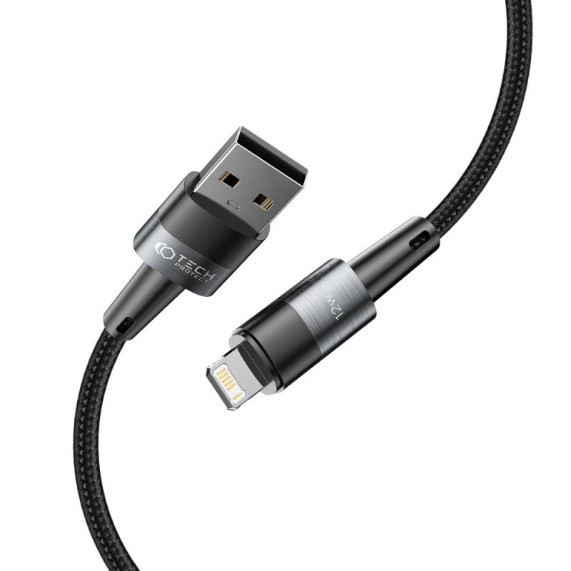 Cabo Tech-Protect UltraBoost USB-A/Lightning 12W 2.4A 100 cm, cinzento