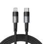 Cabo Tech-Protect UltraBoost USB-C/Lightning PD 20W 3A 200 cm, cinzento