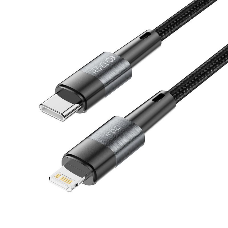 Cabo Tech-Protect UltraBoost USB-C/Lightning PD 20W 3A 200 cm, cinzento