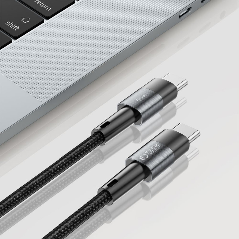 Cabo Tech-Protect UltraBoost USB-C/USB-C PD 60W 3A 100 cm, cinzento