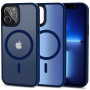 Capa MagSafe MagMat Tech-Protect para Apple iPhone 12/12 Pro, azul-marinho mate