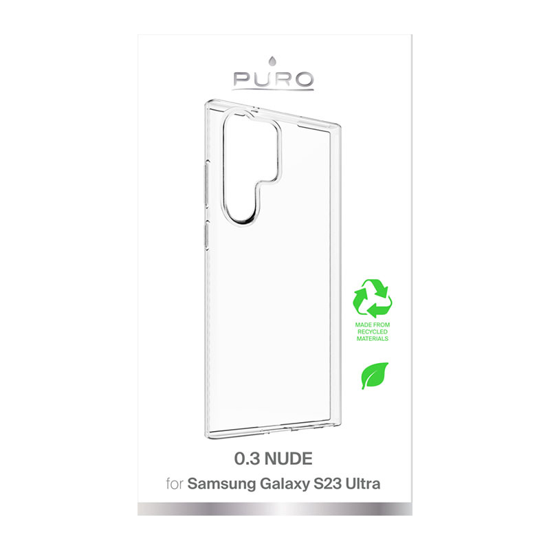 Capa PURO 0.3 Nude para Samsung Galaxy S23 Ultra, transparente