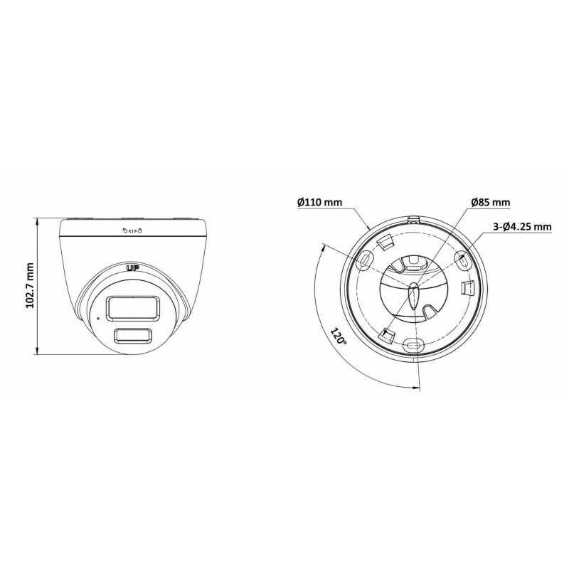 Câmara IP Miton NT-IP134CA-DL, 4 MP, 2.8 mm