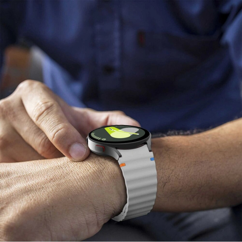 Pulseira Desportiva de Silicone Tech-Protect para Samsung Galaxy Watch 4/5/5 Pro/6/7/FE, Starlight