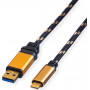 Cabo ROLINE GOLD USB 3.2 Gen 1, USB-A para USB-C, macho/macho, 2 m (11.02.9093)
