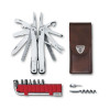 Victorinox multi-ferramenta Swiss Tool Spirit X Plus, aço inoxidável, couro, 105 mm (3.0235.L)