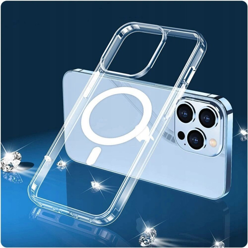 Capa Tech-Protect Flexair Hybrid MagSafe para Samsung Galaxy S22, transparente