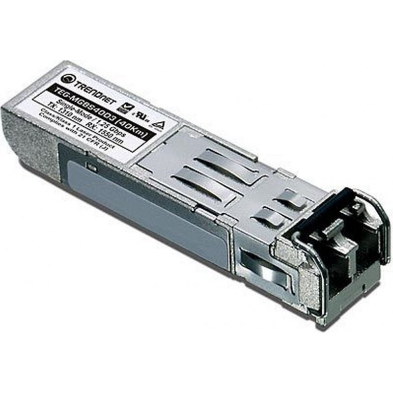 Módulo transceptor SFP (Mini-GBIC) TRENDnet TEG-MGBS10D3, GigE, 1000Base-LX, LC monomodo, até 10 km, 1310 nm (TX)