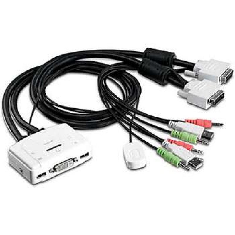 Comutador KVM/áudio TRENDnet TK-214i, 2 x KVM/áudio