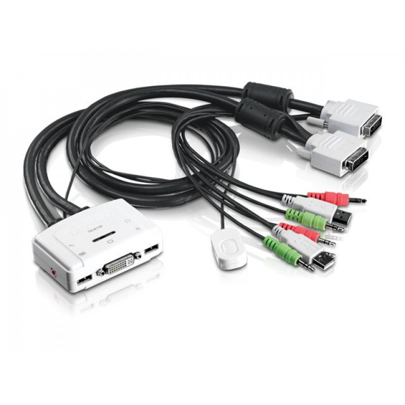 Comutador KVM/áudio TRENDnet TK-214i, 2 x KVM/áudio
