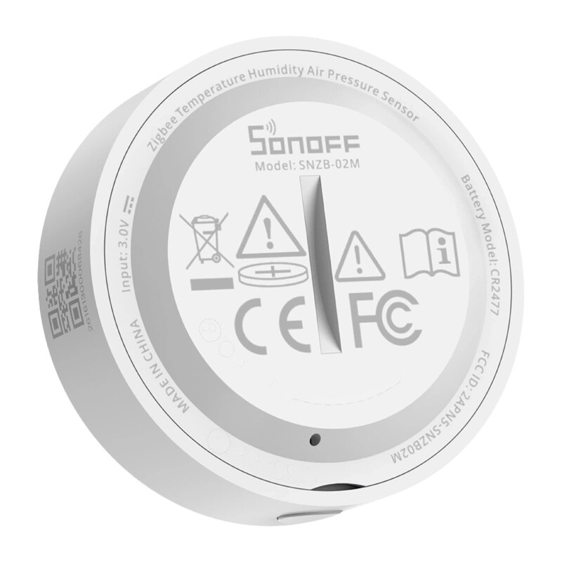 Sensor de temperatura e humidade Zigbee SONOFF AirGuard SNZB-02M