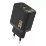 Carregador de parede GaN PD 30W Dudao A27TEU, USB-A + USB-C, preto