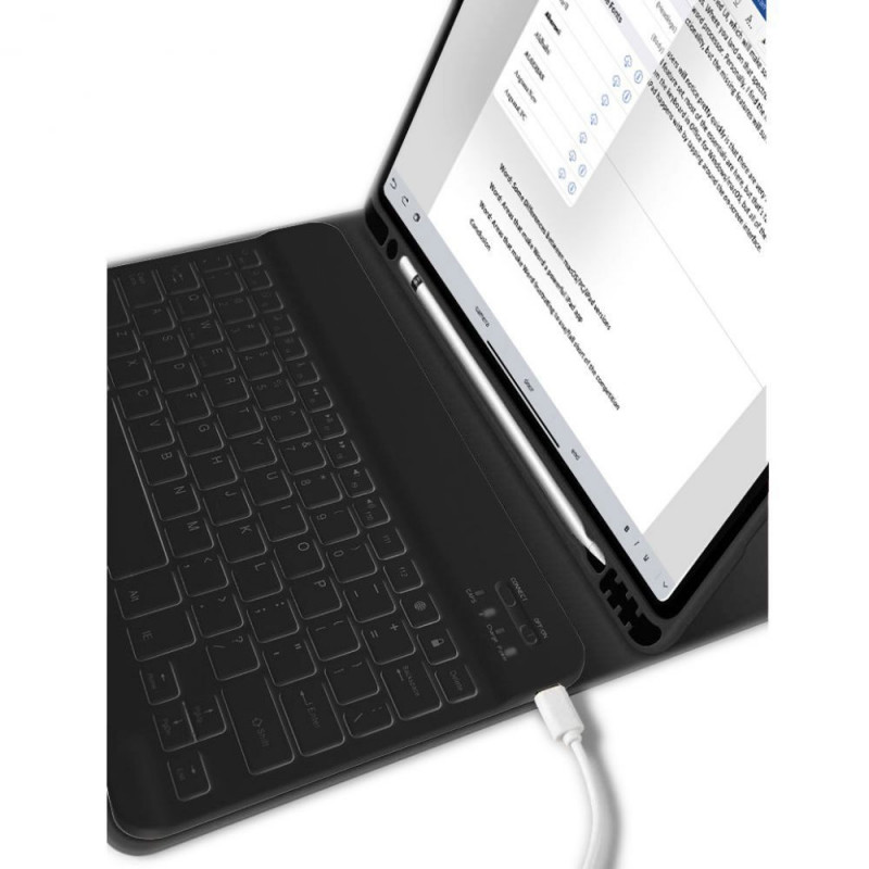 Capa com teclado Tech-Protect SC Pen + Keyboard Apple iPad 10.9 (2022) / iPad 11 (2025), preta