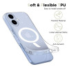 Capa Tech-Protect FlexAir MagSafe para Apple iPhone 17, transparente com glitter