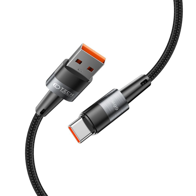 Cabo Tech-Protect Ultraboost USB-A / USB-C, 66W, 6A, 50 cm, cinzento