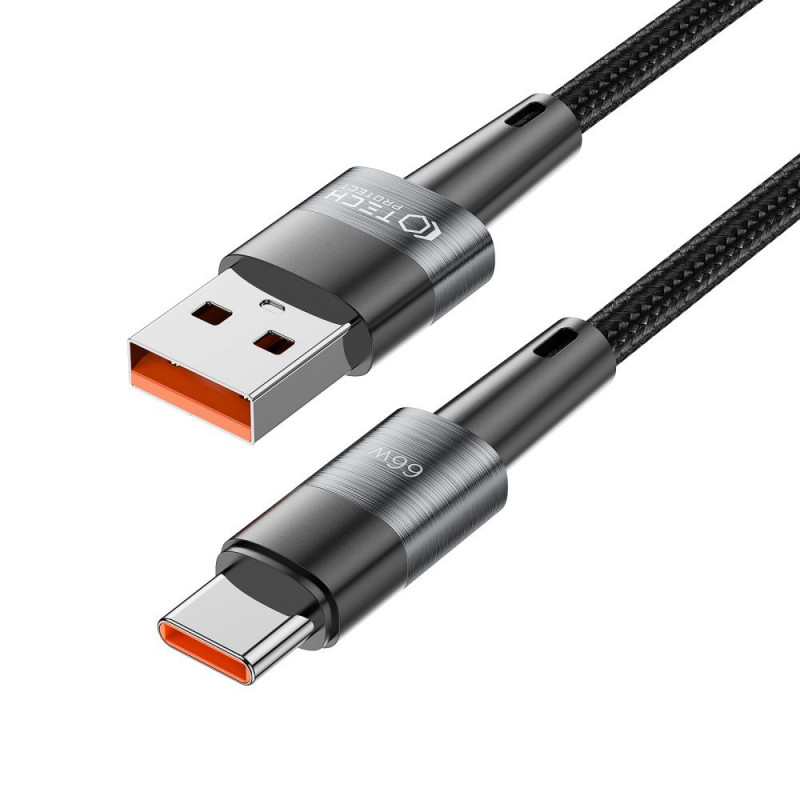 Cabo Tech-Protect Ultraboost USB-A / USB-C, 66W, 6A, 50 cm, cinzento