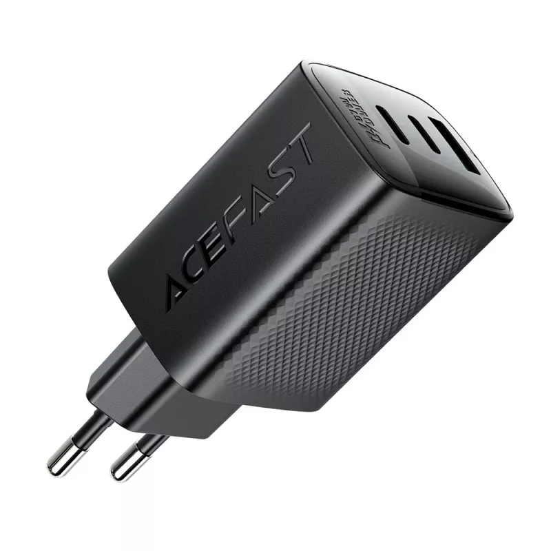 Carregador de parede Acefast A108 GaN PD 67W, 2x USB-C, 1x USB-A, preto
