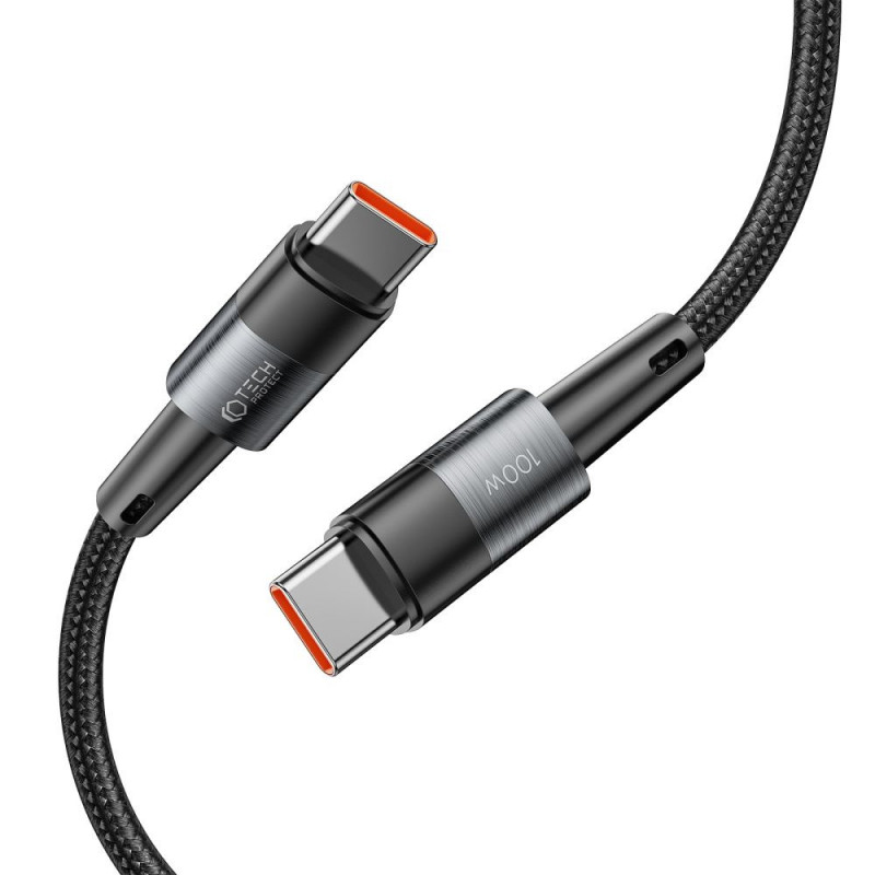Cabo USB-C PD Tech-Protect Ultraboost, 100W, 5A, 25 cm, cinzento