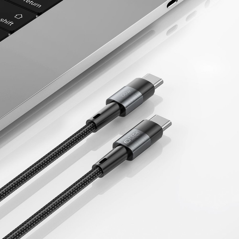 Cabo USB-C PD Tech-Protect Ultraboost, 100W, 5A, 25 cm, cinzento