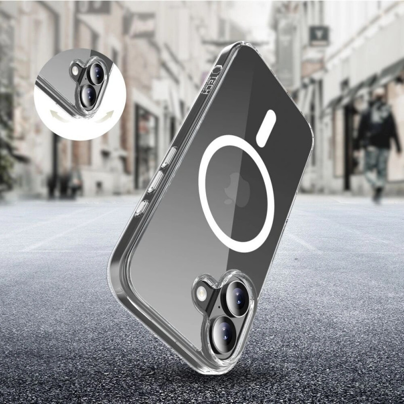 Capa Tech-Protect Flexair Hybrid CC MagSafe para Apple iPhone 17, transparente