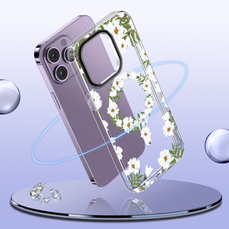 Capa MagSafe Tech-Protect MagMood para Apple iPhone 15 Pro, Spring Daisy (THP2327)