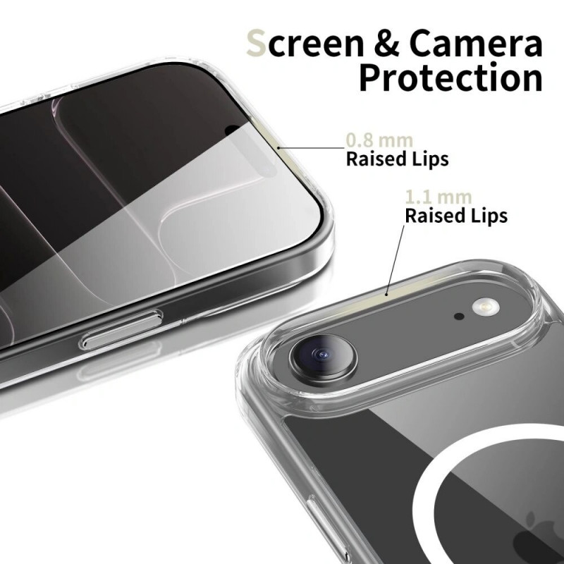 Capa Tech-Protect Flexair Hybrid CC MagSafe para Apple iPhone Air, transparente