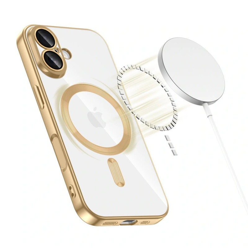 Capa MagFlex MagSafe Tech-Protect para Apple iPhone 17, dourado brilhante